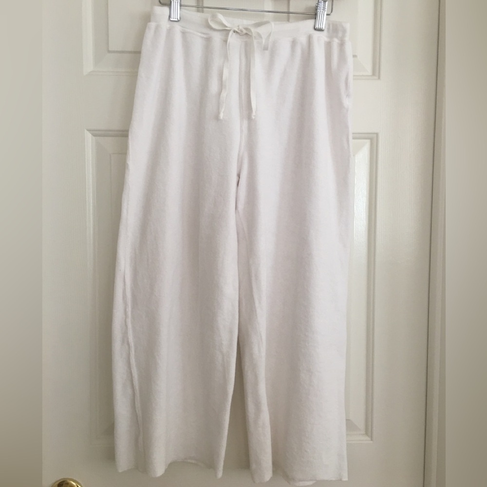 Allen Allen Womens White Jogger Track Suit Zip Up Jacket & Wide Leg Pant Small - Picture 4 of 16